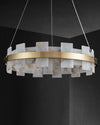 WOMO Gold Alabaster Round Chandelier-WM2394 thumbnail