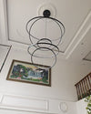WOMO Black Tiered Circular Led Chandelier-WM2652 thumbnail