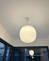 WOMO Lantern Ribbed Milk Glass Pendant Light-WM2676 thumbnail
