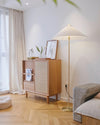 WOMO Rattan Fabric Cone Floor Lamp-WM7095 thumbnail