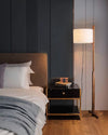 WOMO Wood Fabric Shaded Floor Lamp-WM7101 thumbnail