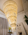 WOMO Tiered Tapered Gold Crystal Chandelier-WM2533 thumbnail