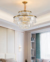 WOMO Tiered Gold Crystal Prism Chandelier-WM2653 thumbnail