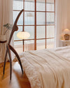 WOMO Flying Saucer Tripod Wood Floor Lamp-WM7136 thumbnail