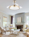 WOMO Black Retractable Ceiling Fan Lamp-WM5059 thumbnail