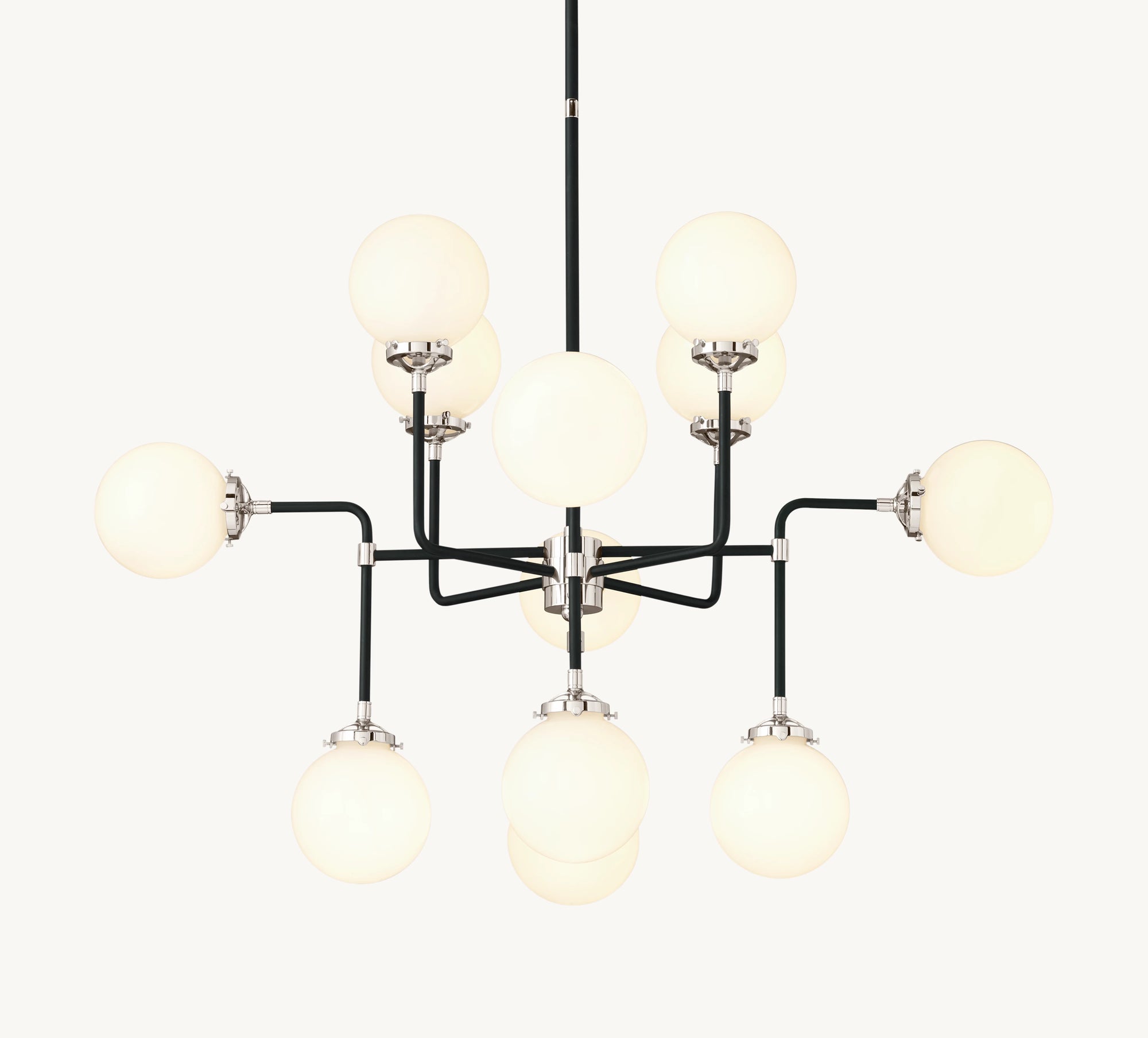 WOMO Milk Glass Sputnik Globe Chandelier - Bistro