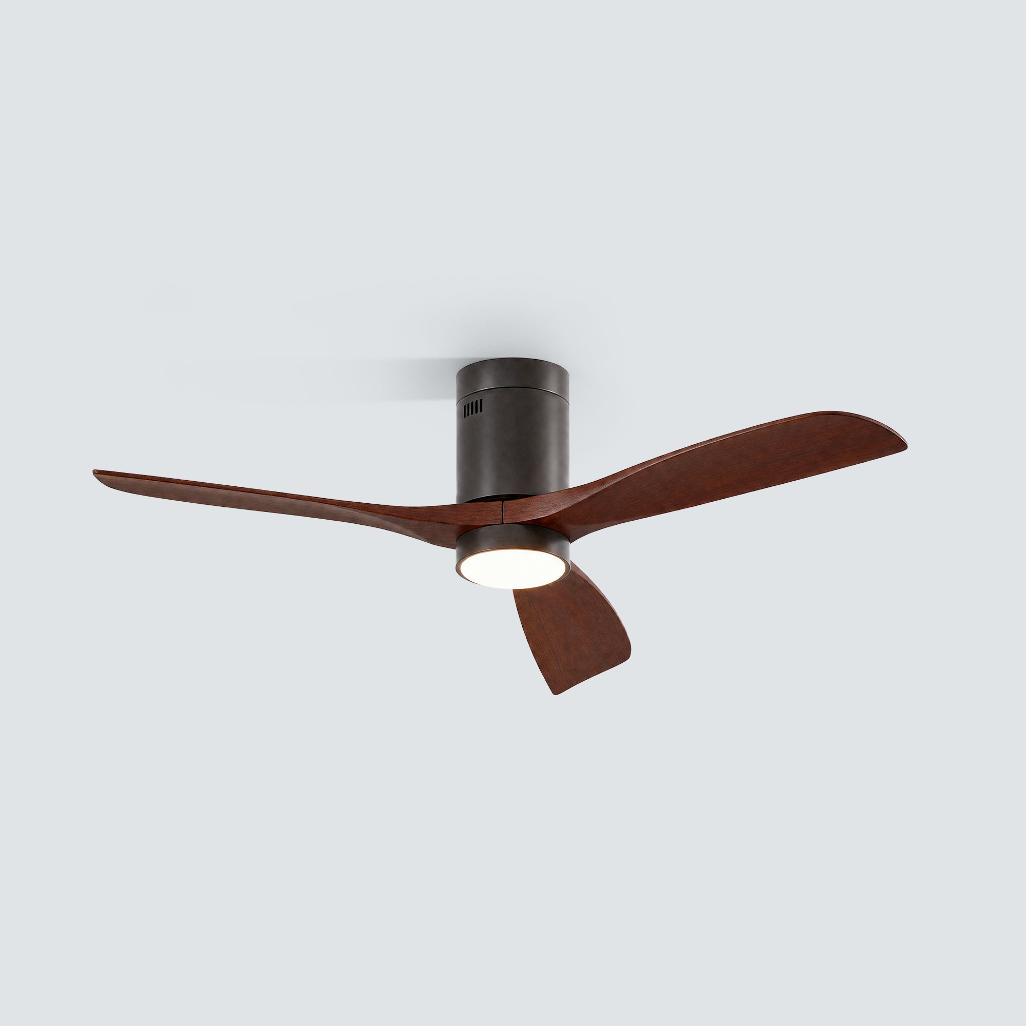 WOMO Mid-century Modern Hugger Ceiling Fan Lamp-WM5067