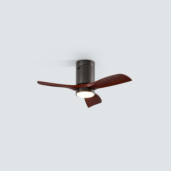 WOMO Mid-century Modern Hugger Ceiling Fan Lamp-WM5067
