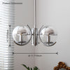 WOMO 1920s Chrome Glass Chandelier-WM2306 thumbnail