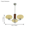WOMO Swoop Arm Milk Glass Chandelier-WM2302 thumbnail