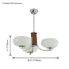 WOMO Swoop Arm Milk Glass Chandelier-WM2302 thumbnail