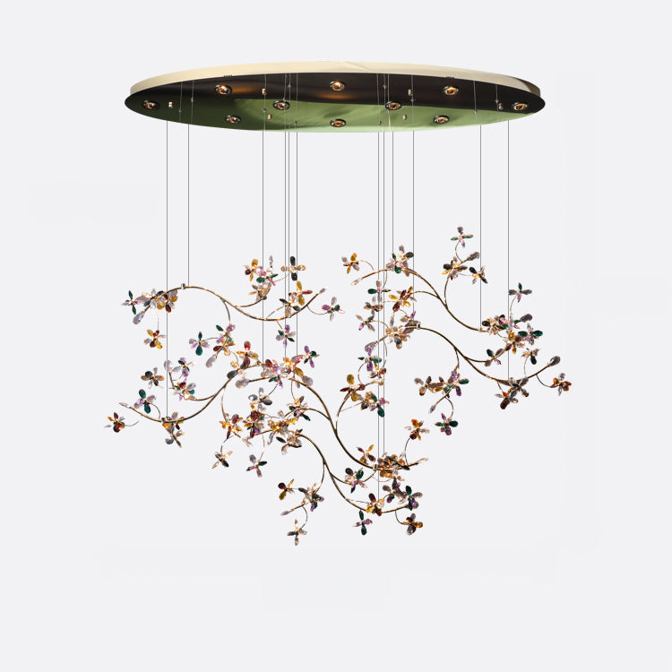 WOMO Crystal Flower Branch Chandelier-WM3011