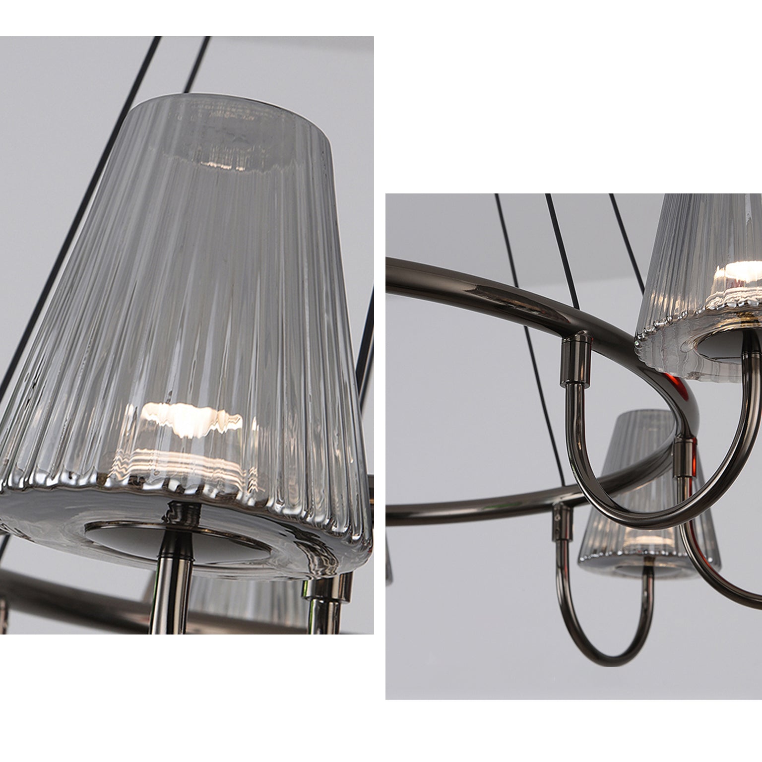 WOMO Colorful Glass Shaded Chandelier-WM3019