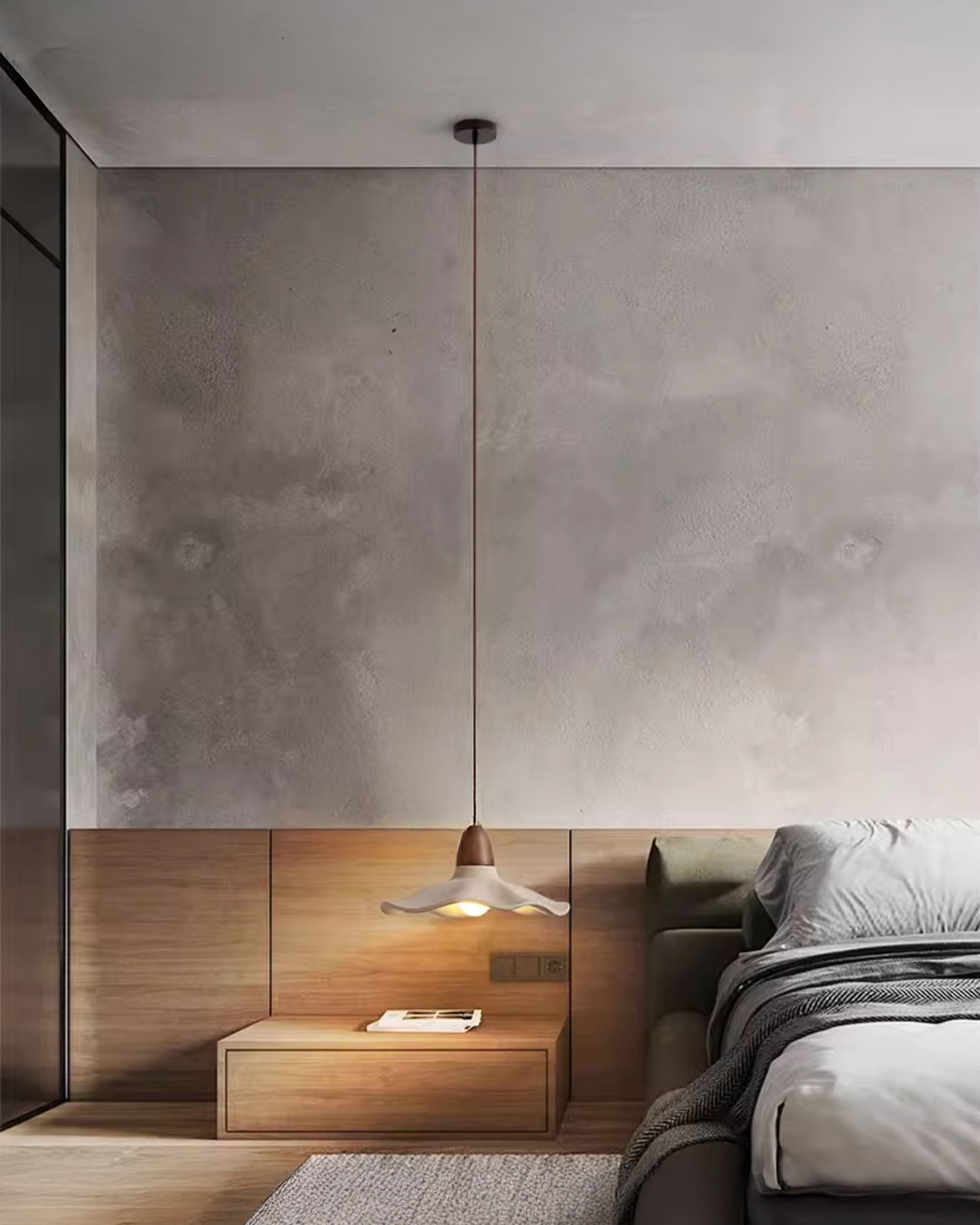 WOMO Wavy Concrete Pendant Light-WM3093