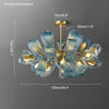WOMO Peacock Blue Art Glass Chandelier-WM2213 thumbnail