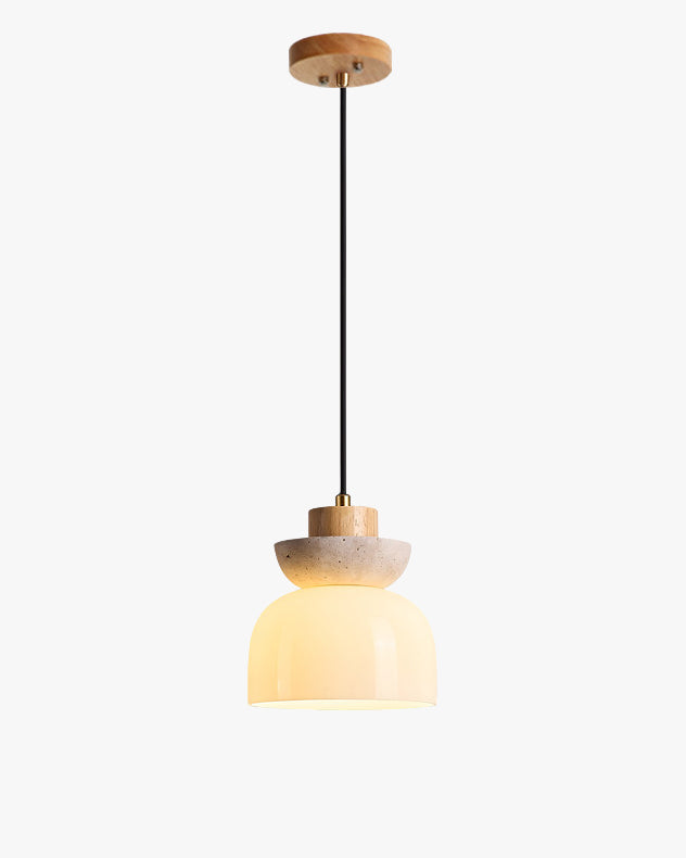 WOMO Travertine Glass Globe Pendant Light - WM3105