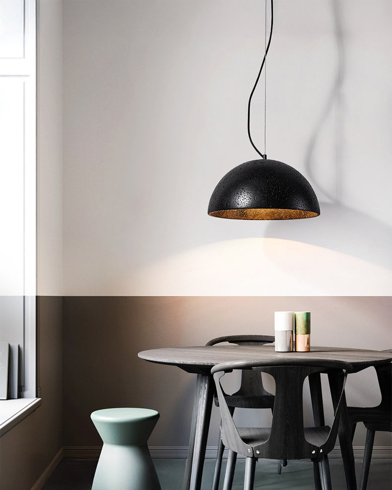 WOMO Natural Travertine Dome Pendant Light - WM3111