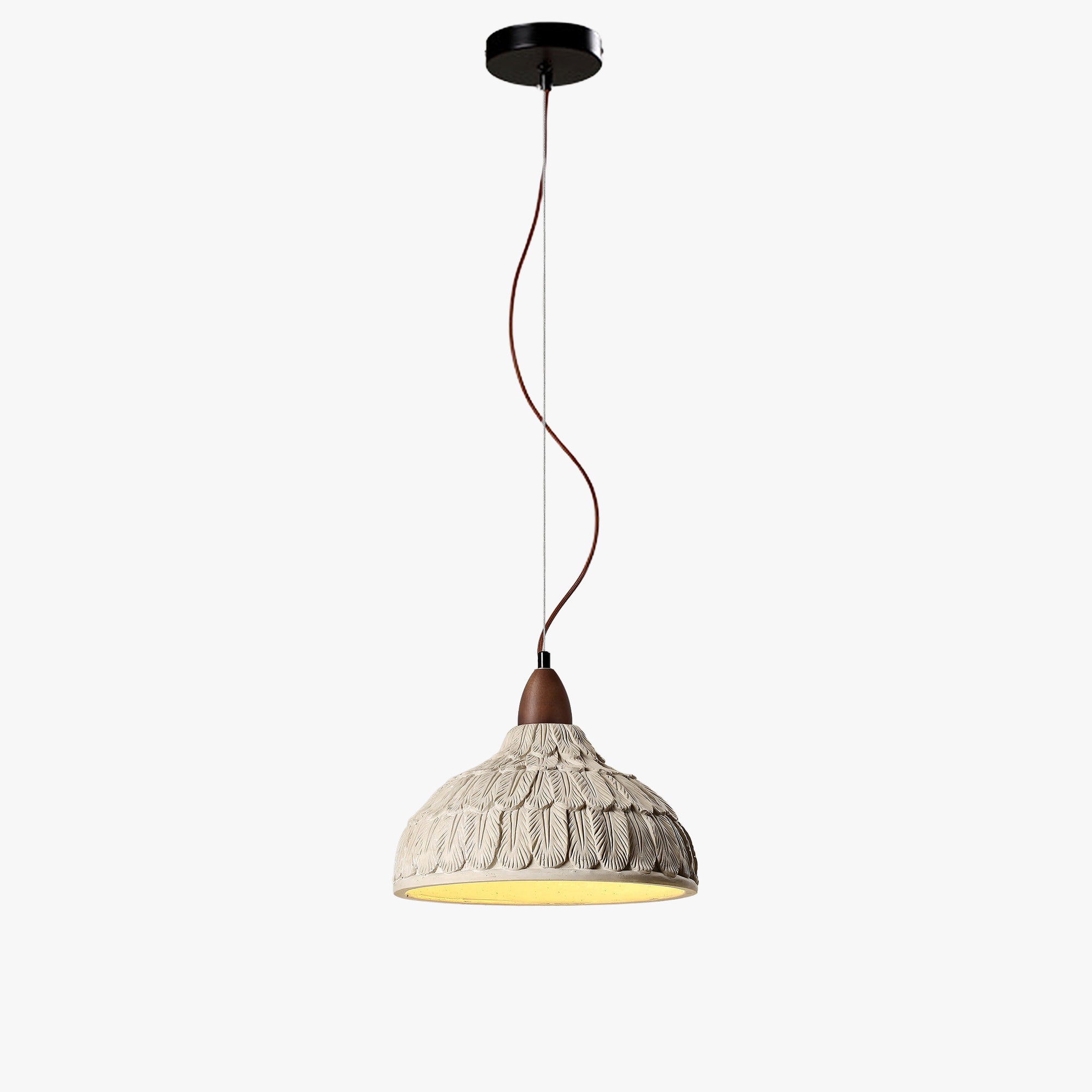WOMO Engraving Dome Cement Pendant Light-WM3114