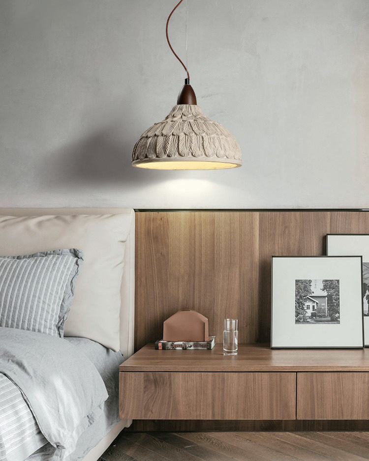 WOMO Engraving Dome Cement Pendant Light-WM3114