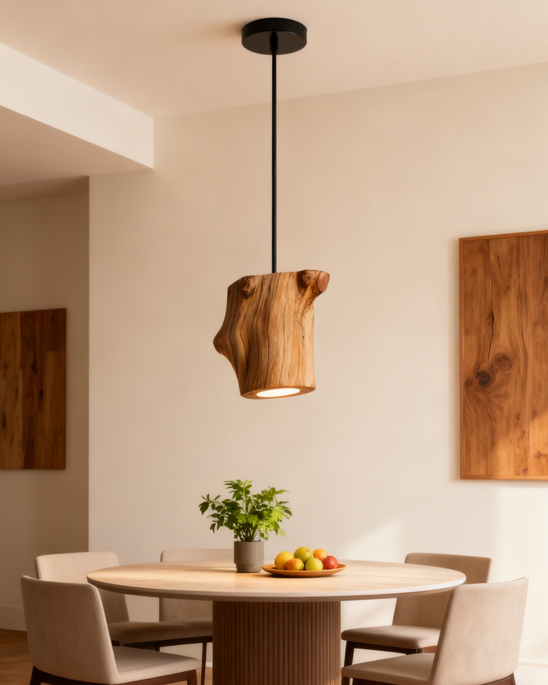 WOMO Natural Wood Pendant Light - WM3120