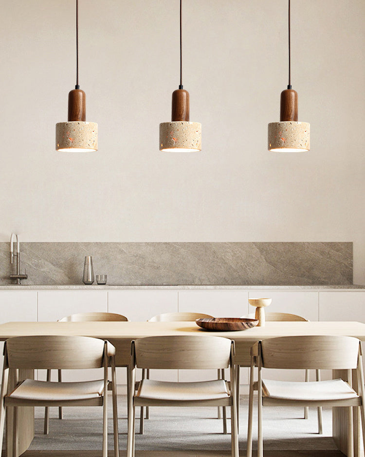 WOMO Travertine Drum Pendant Light - WM3121