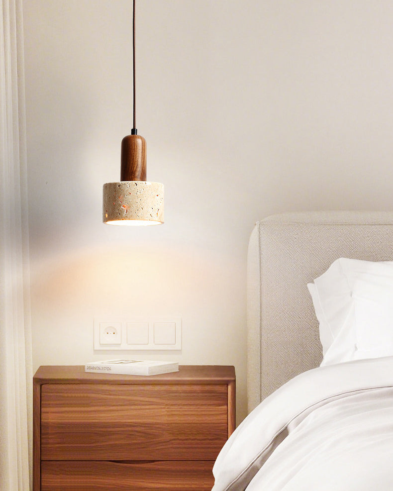 WOMO Travertine Drum Pendant Light - WM3121