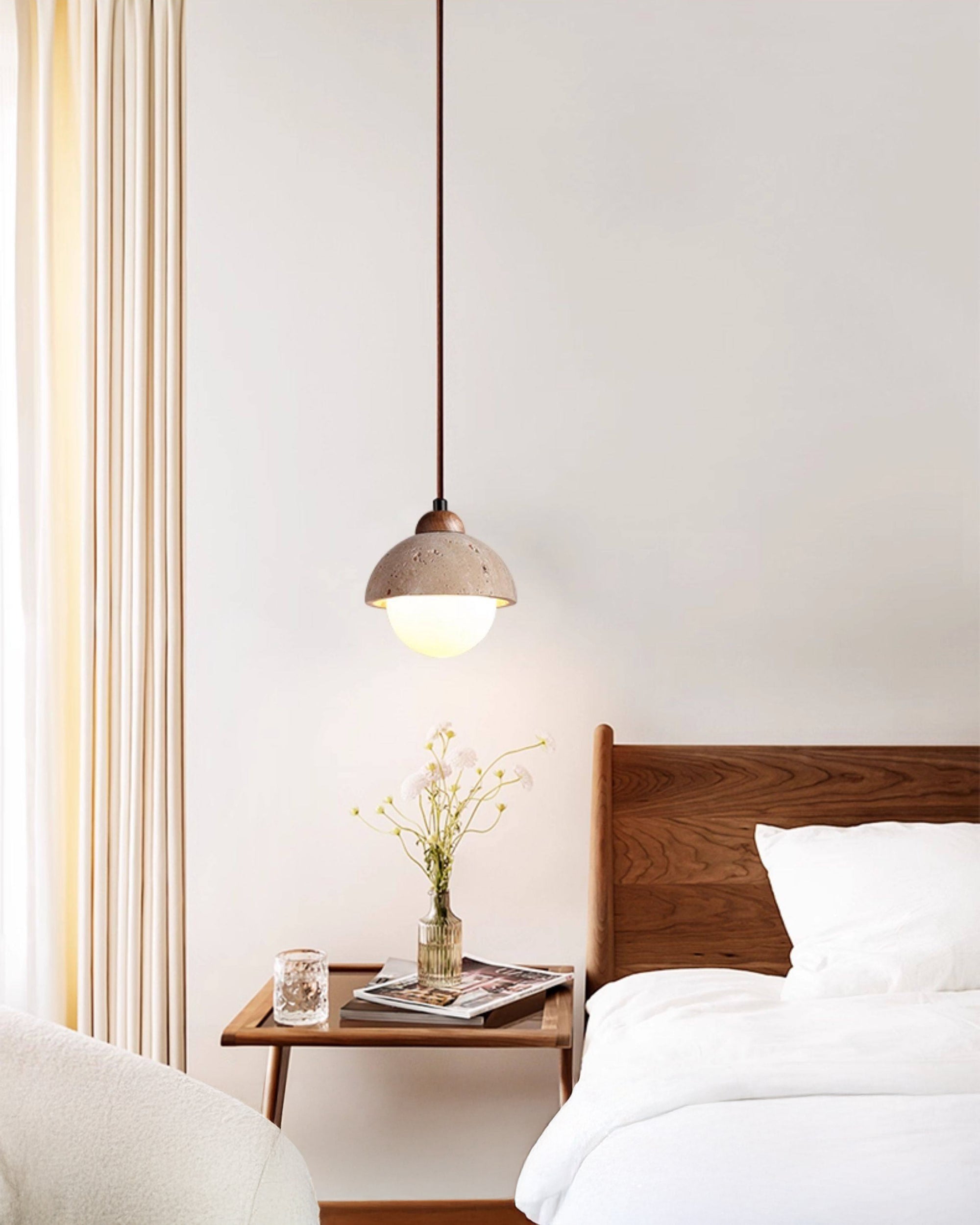 WOMO Travertine Globe Pendant Light - WM3125