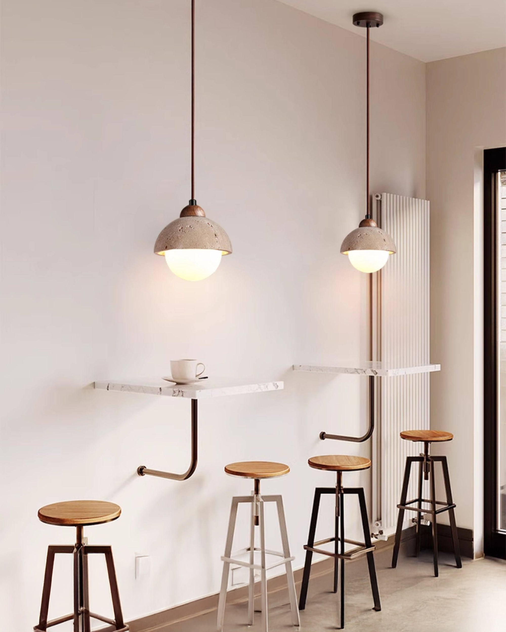 WOMO Travertine Globe Pendant Light - WM3125