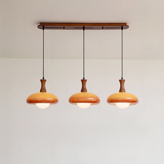 WOMO Orange Glass Dome Pendant Light - WM3137