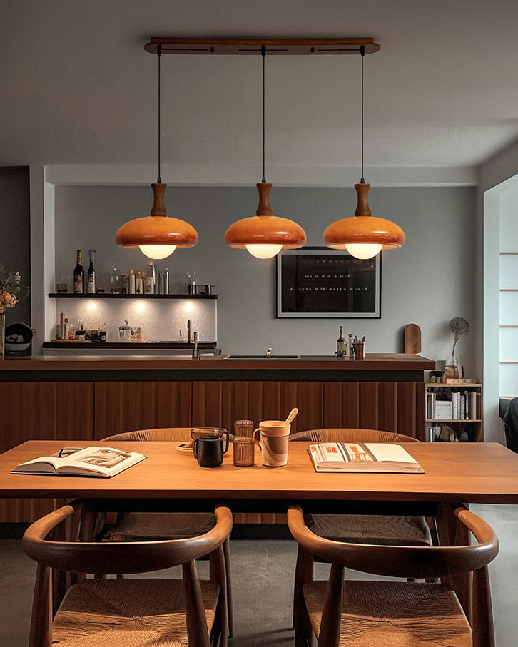 WOMO Orange Glass Dome Pendant Light - WM3137