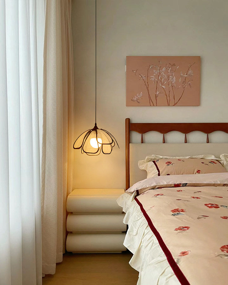 WOMO Flower Shape Fabric Pendant Light-WM3151