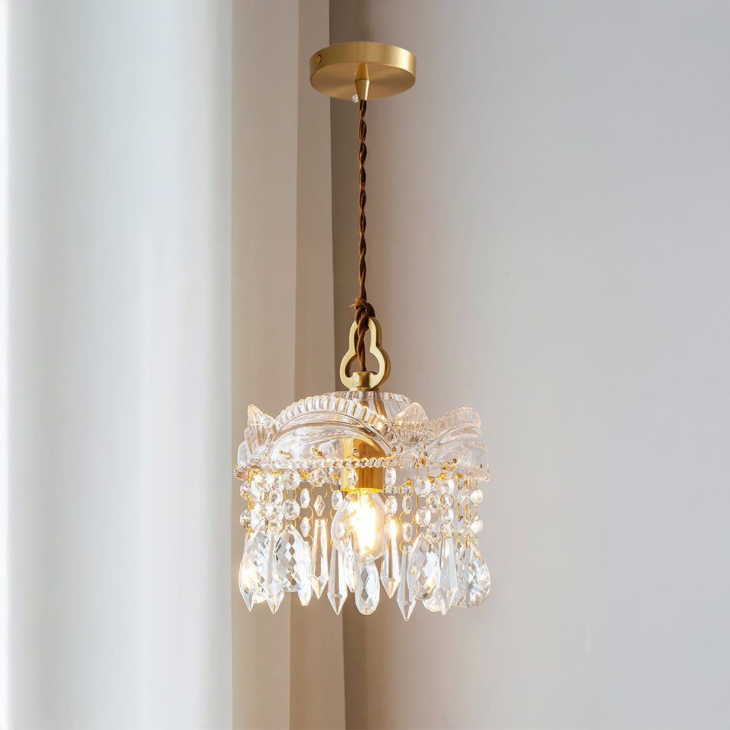 WOMO Crystal Fringe Pendant Light-WM3153