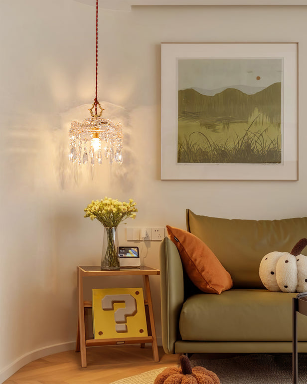 WOMO Crystal Fringe Pendant Light-WM3153