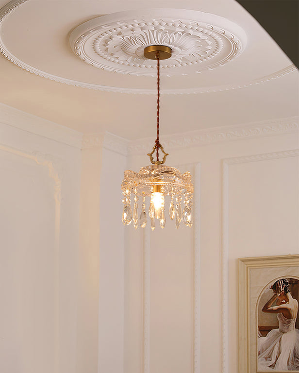 WOMO Crystal Fringe Pendant Light-WM3153