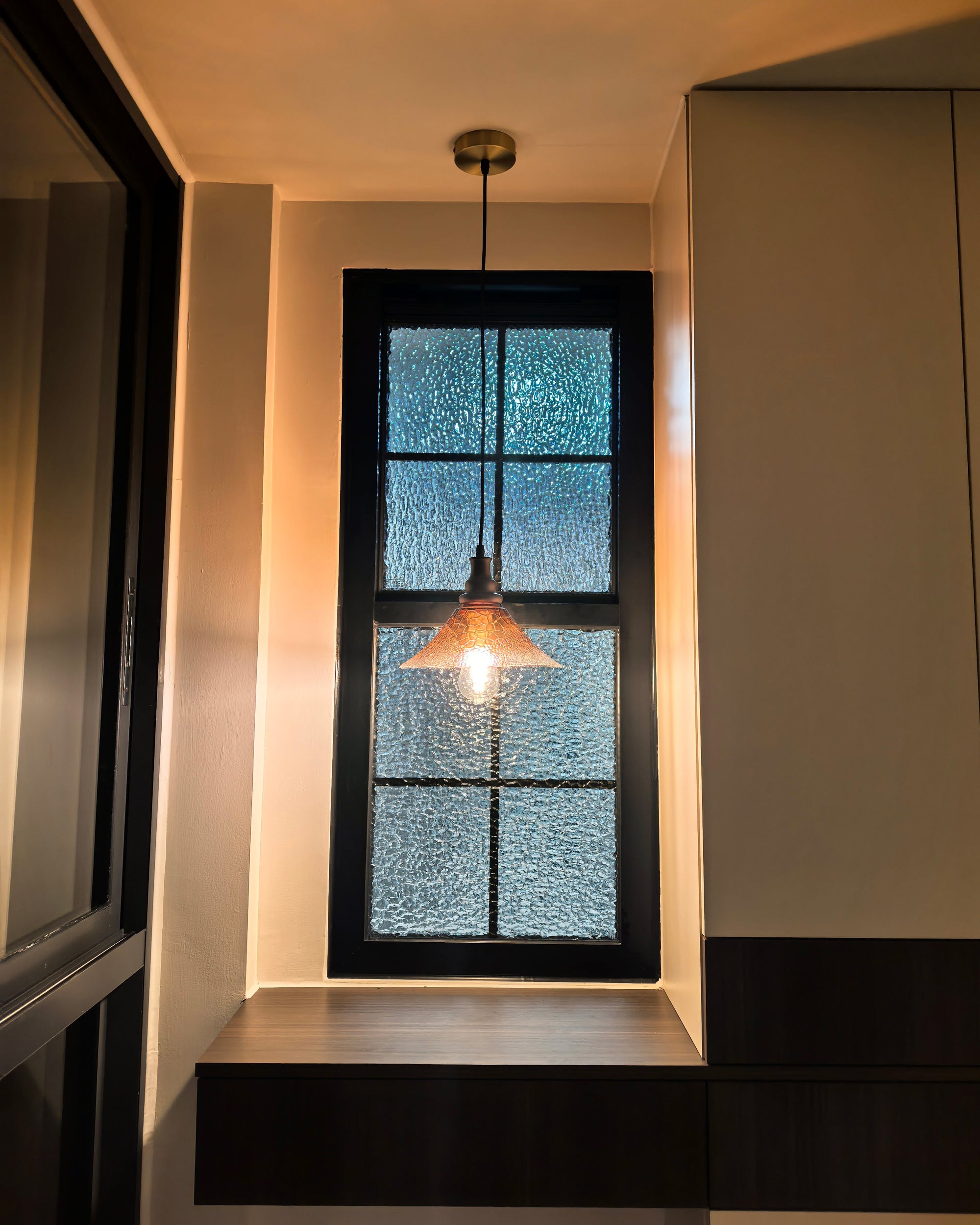 WOMO Glass Flower Rise and Fall Pendant Light-WM3160