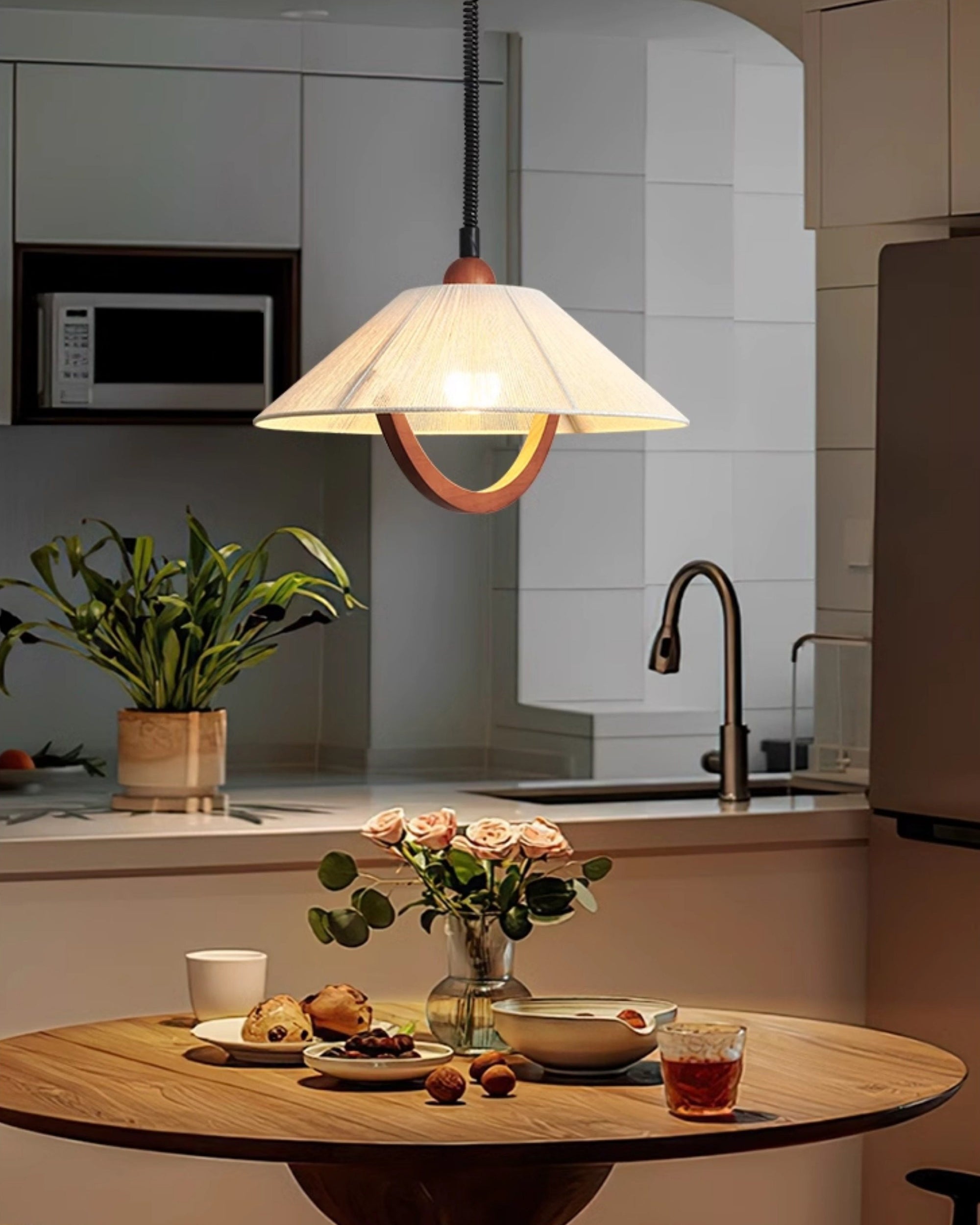 WOMO Fabric Umbrella Adjustable Pendant Light-WM3180