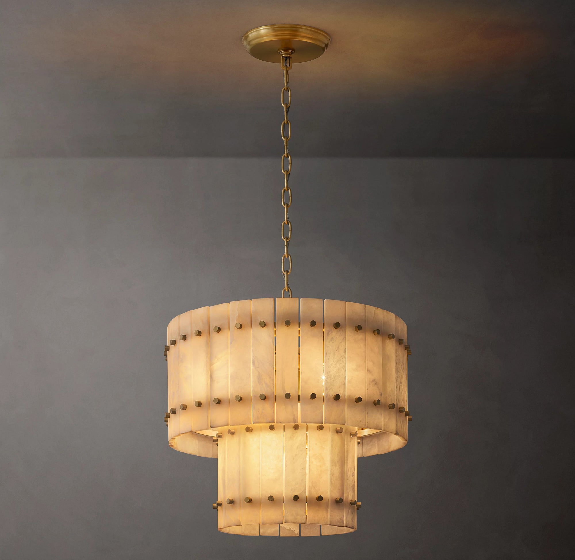WOMO Alabaster Two-Tier Chandelier - San Marco