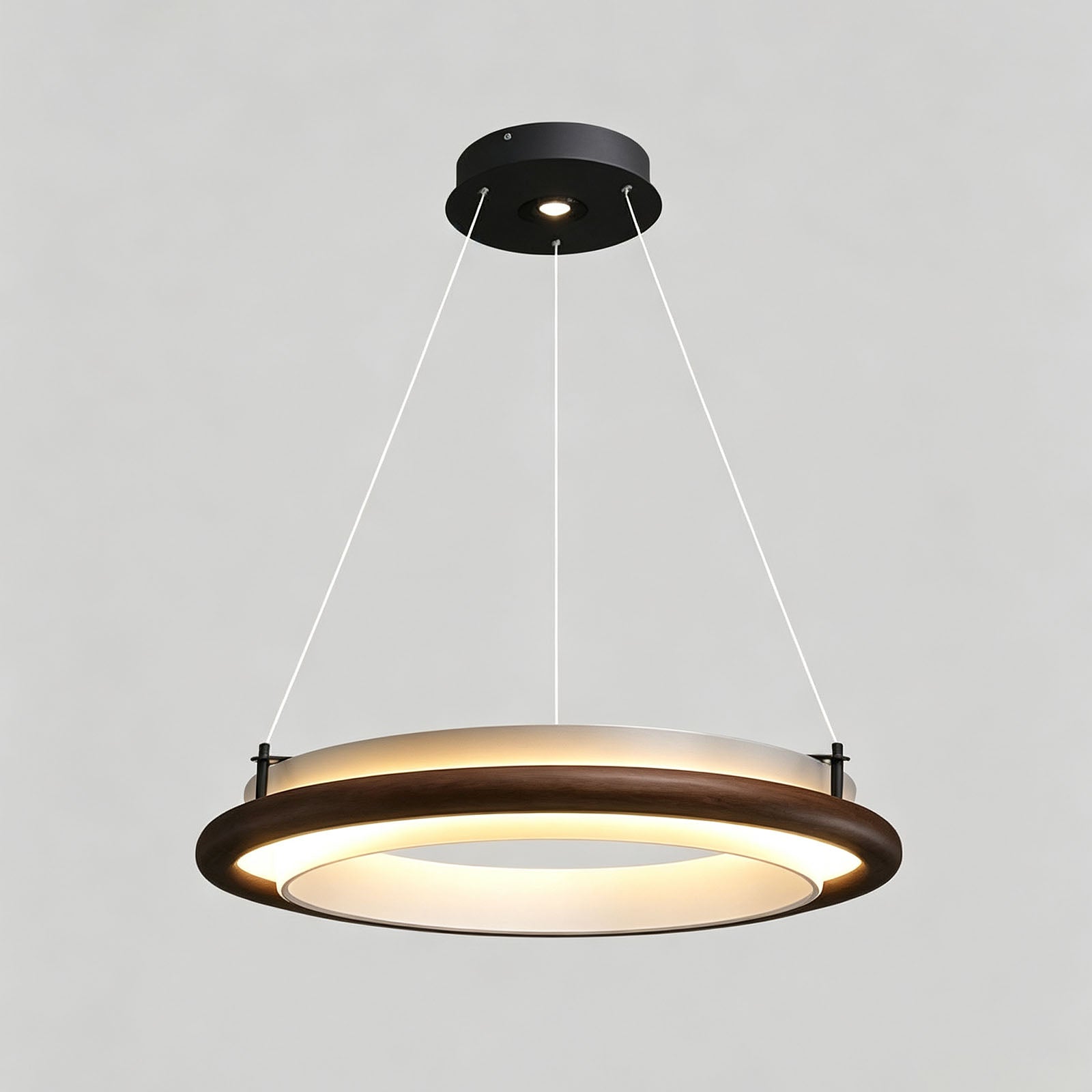 WOMO Circular Wood Ring LED Chandelier-WM3263