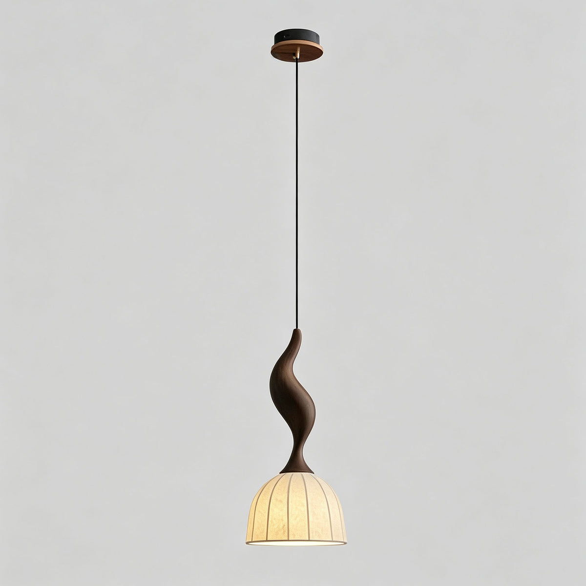 WOMO Wood Dome Shade Pendant Light-WM3268