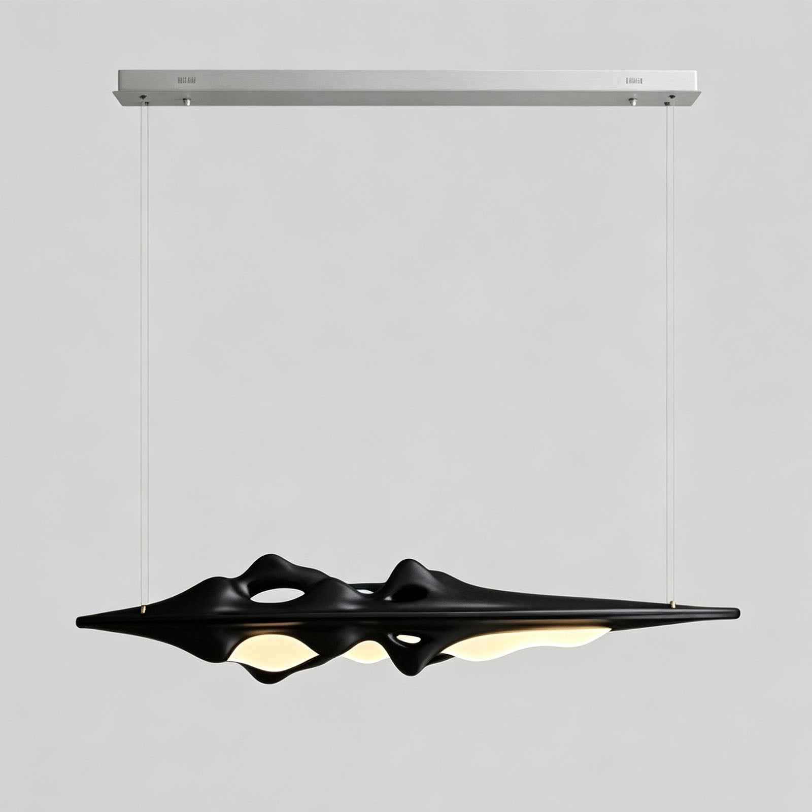 WOMO Mountain‑Shaped Wood Linear Pendant Light-WM3269