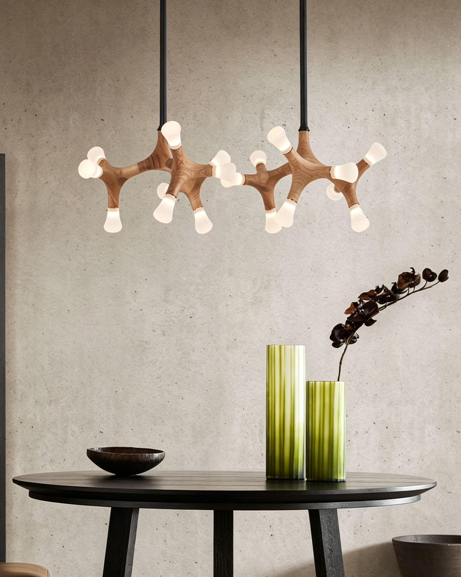 WOMO Tree Branch Wood Chandelier-WM3270