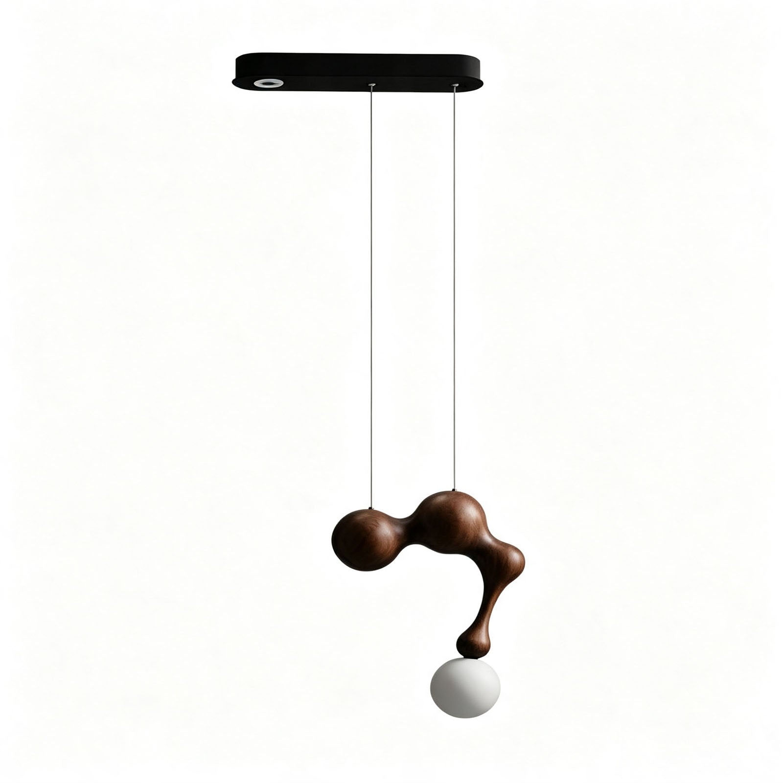 WOMO Hand‑Carved Irregular Wood Chandelier-WM3274