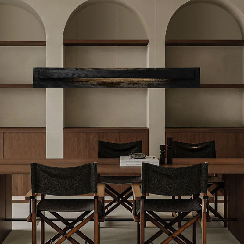 WOMO Dimmable Long Wood Linear Pendant Light-WM3277
