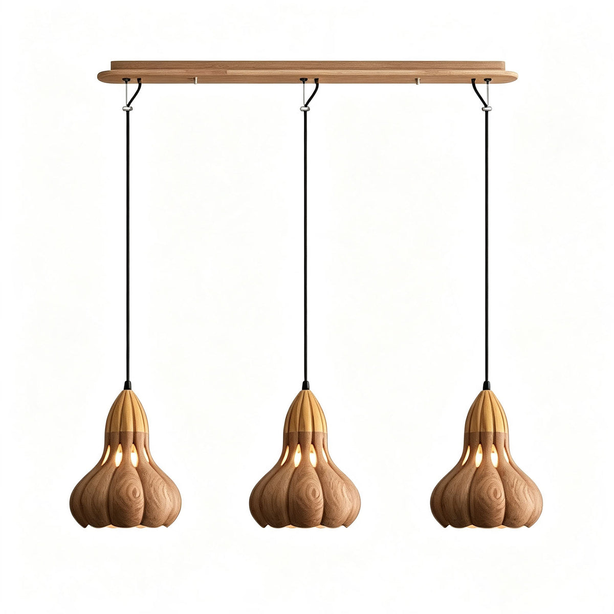 WOMO Wooden Gourd Pumpkin Pendant Light-WM3279