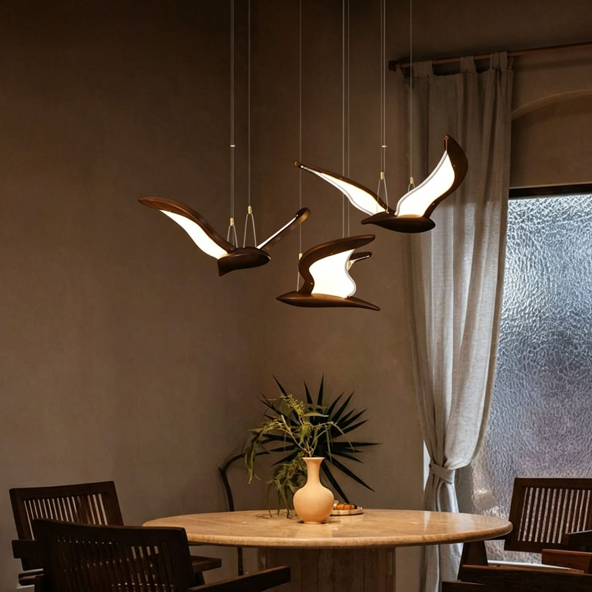 WOMO Flying Bird Wooden Chandelier-WM3280