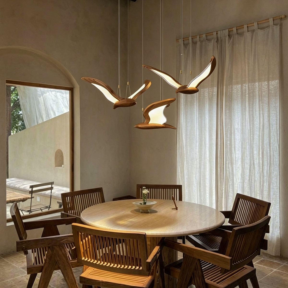 WOMO Flying Bird Wooden Chandelier-WM3280
