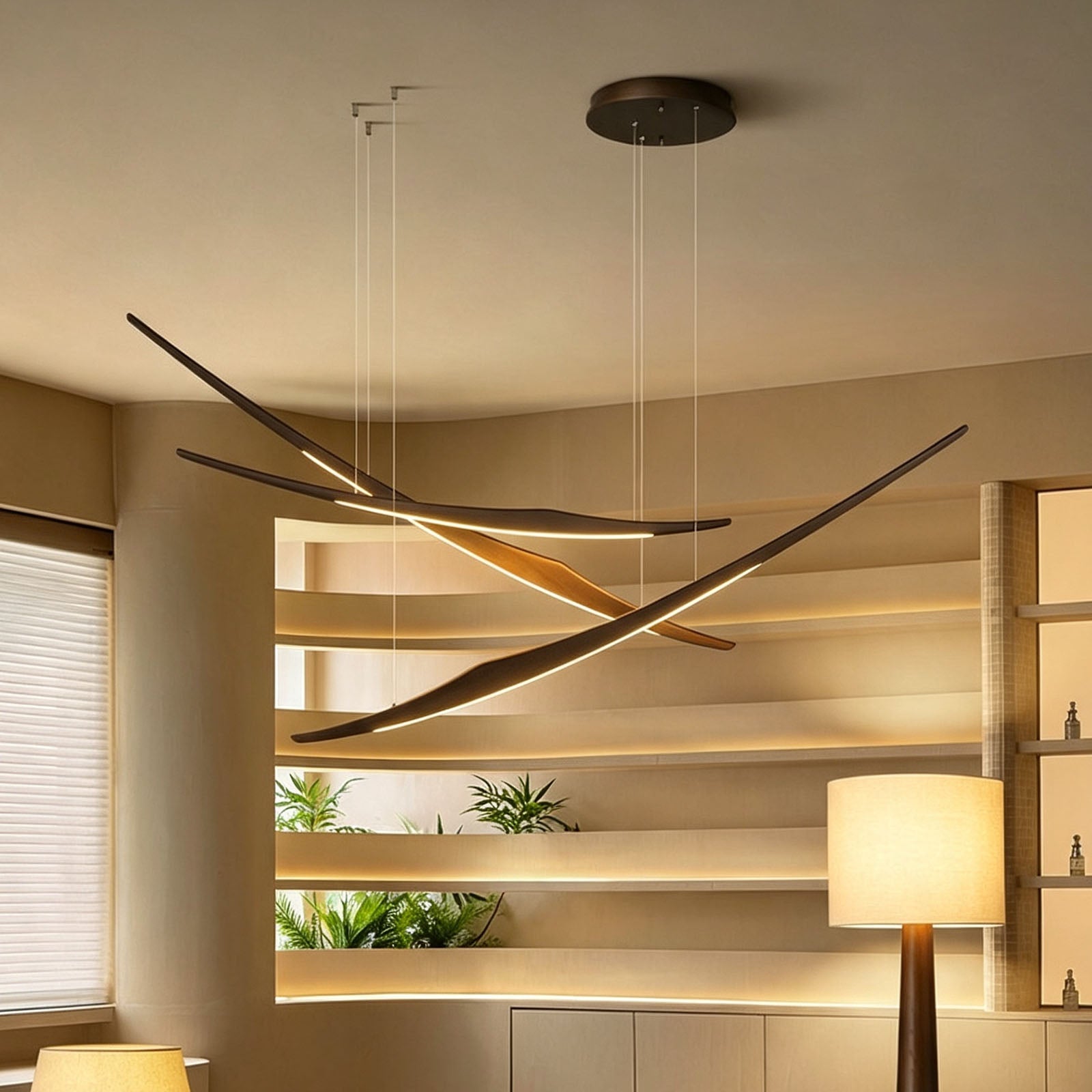 WOMO Long Branch Wood Chandelier-WM3282