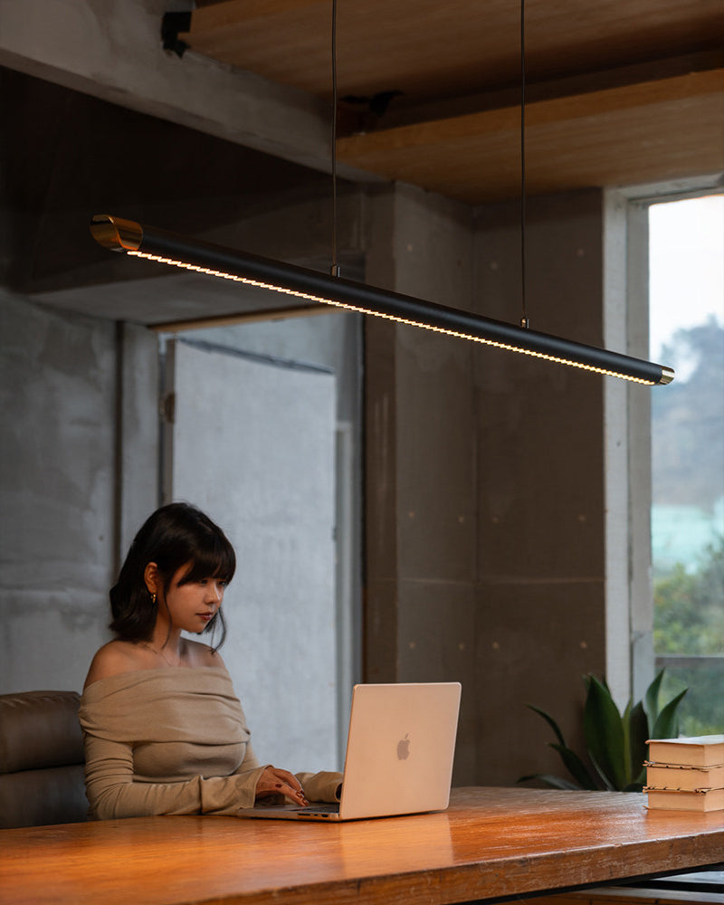 WOMO Black Platinum Linear Pendant Light - WM3287