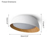 WOMO Wood Grain Asymmetrical Flush Mount Ceiling Light-WM1016 thumbnail