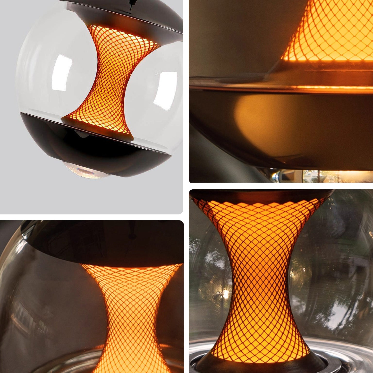 WOMO Glass Globe Afterglow Pendant Light - WM3316